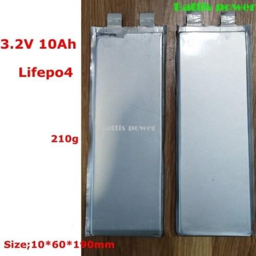 16pcs 3.2v lifepo4 cell 10000mah 1060190 lifepo4 10Ah high rate 3C For diy lifepo4 48v 24v battery pack power tool ebike