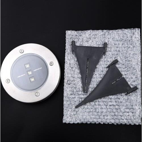 3 LED Underground Lamps 2pc Garden Light Outdoor Solar Buried Floor Lights Stainless Steel Ground Light Lawn light