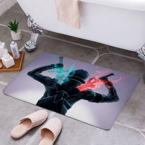 Sword Art Online 3D Print Doormats Rectangle Non-Slip DoorMat Bedroom Kitchen Entrance Print Door rugs Dropshipping