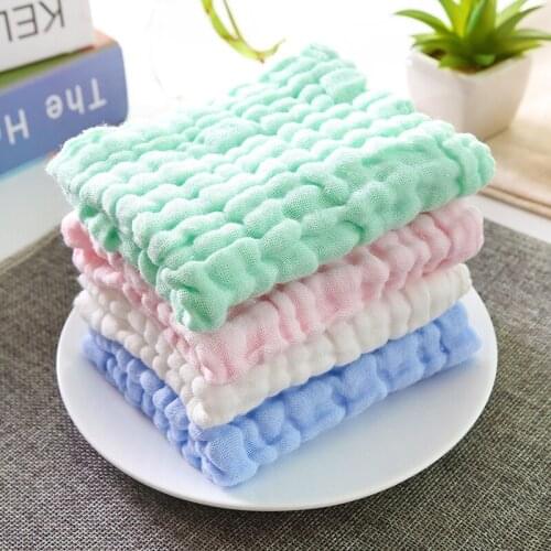 4 Pcs/Pack Cotton Dish Towel Absorbent Cloth Cleaning Cloth For Kitchen Colorful Gauze Towel 24*19cm TJ3940