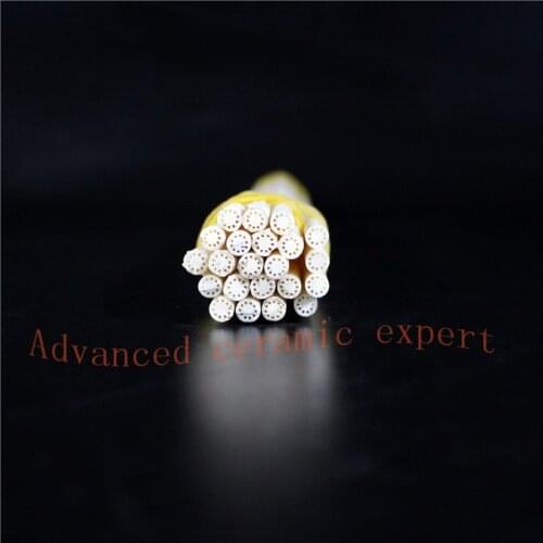 99.5%Al2O3 High Thermal Corundum Tube OD6.5*ID0.8mm/Round Ten-Bore Alumina Tube/Insulating Ceramics For Thermocouples Sensors