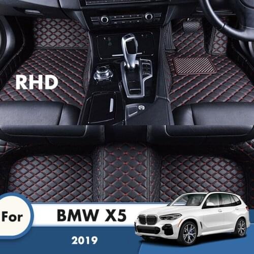 RHD Carpets For BMW X5 2019 Car Floor Mats Rugs Artificial Leather Mat Waterproof Custom Auto Styling Interior Accessories Cover
