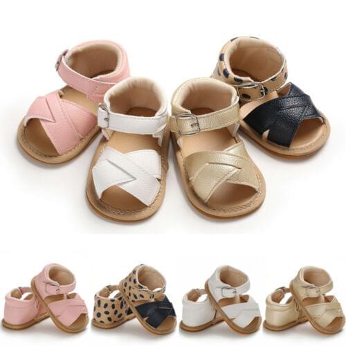 Summer Baby Kid Boy Girl Sandals Prewalker Newborn Leather Soft Sole Crib Shoes