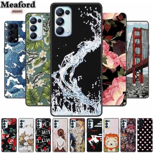 For OPPO Reno 5 4G Case 3D Emboss Soft TPU Silicone Shockproof Phone Case For OPPO Reno5 Case Back Cover For Reno5 CPH2159 Funda