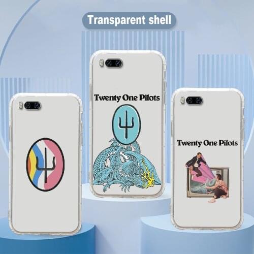 Twenty One 21 Pilots Scaled icy Phone Case Transparent For Xiaomi Mi Max Note 3 A2 A3 8 9 9T 10 Lite Pro Ultra transparent trend