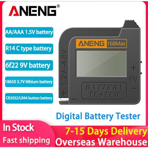 ANENG 168Max Digital Lithium Battery Capacity Tester LCD Battery Voltage Tester Digital Lithium Battery Capacity Diagnostic Tool