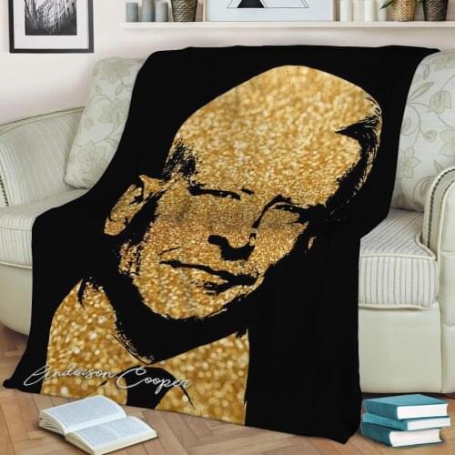 Anderson Cooper 3D Print Plush Blanket Throw On Sofa Home Decor Soft Warmth Washable Nap Blanket Dropshipping
