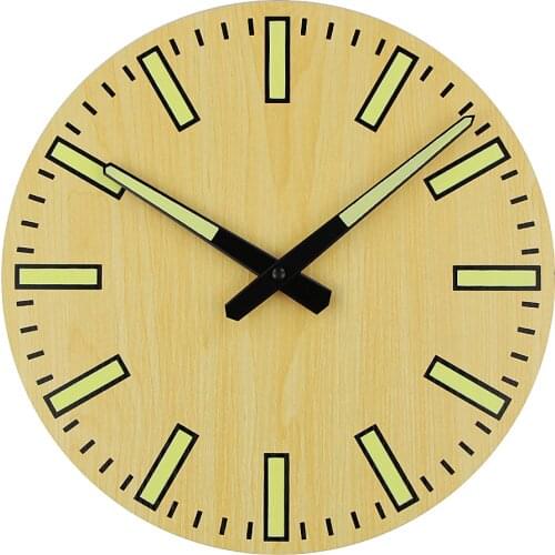 Wooden Luminous Wall Clock Art Design Quiet Dark Glowing Wall Clocks 3d Modern Watches Home Decor Modern Hanging Clocks Horloge