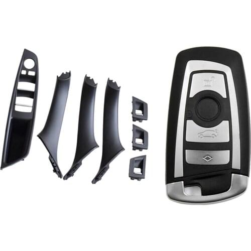 Smart Remote Key Fob Case Blade for Bmw F10 F20 F30 F40 1 3 5 Series 4Button & LHD Car Interior Door Handle Adapting