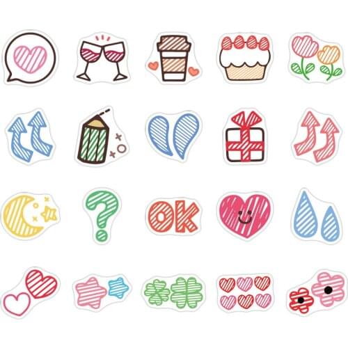 40pcs Cartoon Star Bird Heart Sticker Cute Childrens Reward Stickers Handbook Phone Stationery Helmet Animal Sticker Kids Toy