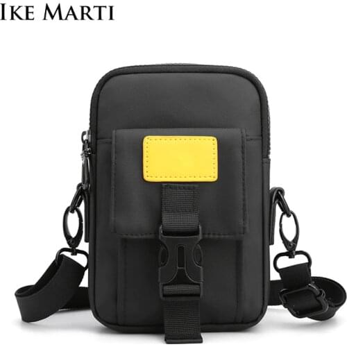 IKE MARTI 2021 Mens New Shoulder Bag Chest Messenger Bag Casual Fashion Travel Small Crossbody Bags For Male