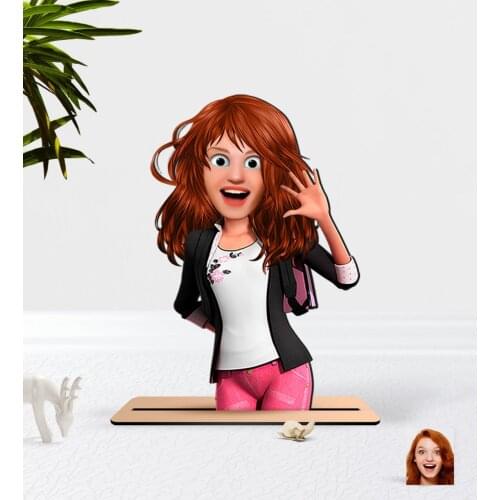 Personalized Women 'S Animation Caricature Of Wood Biblo-16