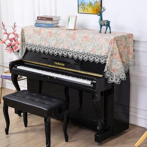 Piano Towel Half Piano Dust Cover Lace Contains Romantic Natural Rural Cartoon European Lace Dust-Proof Piano Covers Cloth