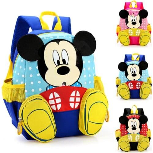 Hot Cartoon mickey children backpacks/kids kindergarten backpack/kid school bags/Satchel for boy and girls Mochila Infantil