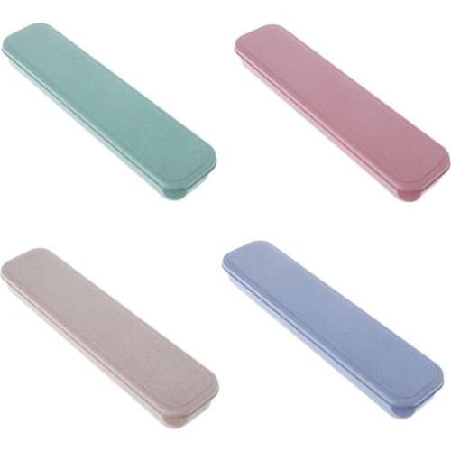 Portable Eco-Friendly Wheat Straw Cutlery Camping Picnic Box Dishware Kitchen Utensils Case