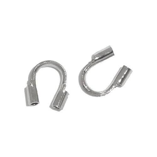 DoreenBeads 200 dull silver color Wire Guardian Wire Protectors 5x5mm (B06709)