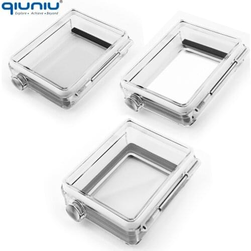 QIUNIU For GoPro Hero 4 3+ Housing Case 3 in 1 For BacPac Back Door Kit Standard + Skeleton + Touch For BacPac Backdoor Set
