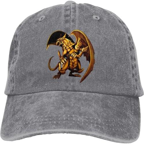 Adjustable Solid Color Baseball Cap The Winged Dragon Of Ra Washed Cotton Yu-Gi-Oh! Duel Links Magic Card Games Sports Woman Hat