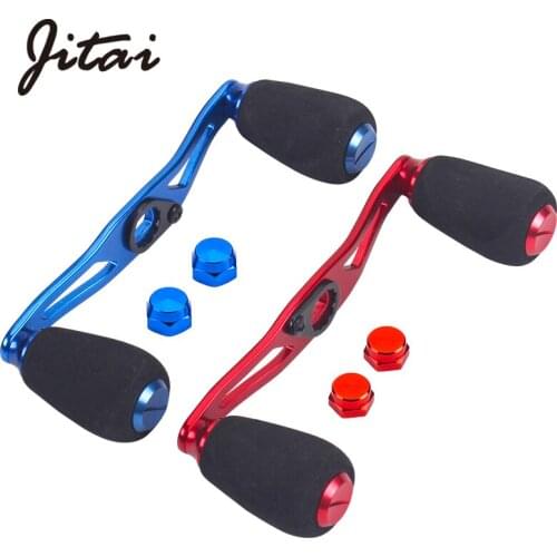 JITAI EVA Knob Metal Fishing Reel Handle DIY Colorful Handles Crank Nuts Lock Ring Plate Small Screw Cap For Bait Casting Wheels