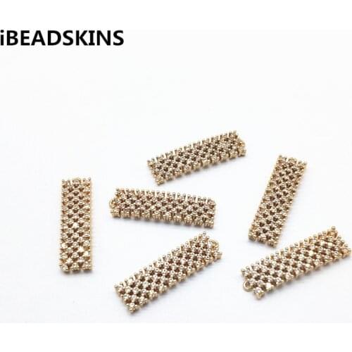 New arrival!27x8mm 30pcs Cubic Zirconia Rectangle shape Charm for Jewelry Earrings parts,hand Made Earrings Findings Jewelry DIY