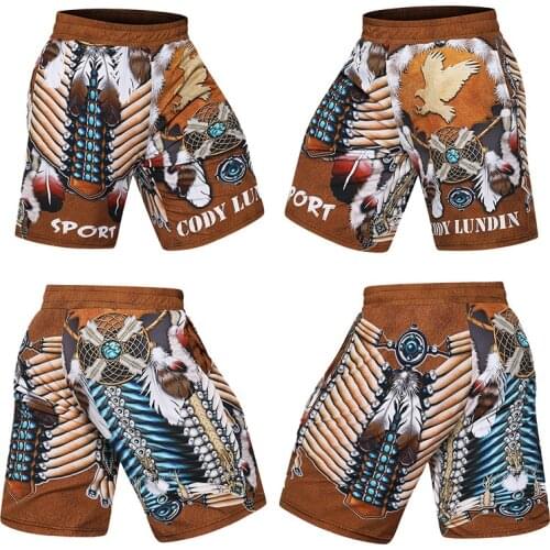 MMA Shorts Men Muay Thai Fighting Boxing Kickboxing Sanda Short Pants Quick Dry GYM Workout Sport Fitness Jogging Running Shorts