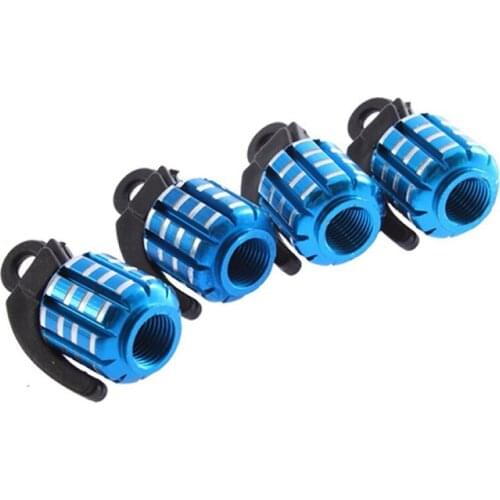 Grenade Shaped Blue Mini Car Tire Tyre Valve Cap Cover