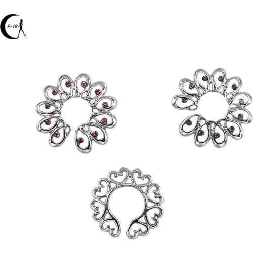 Body Jewelry Sexy Non Pierced Clip Sex Shop Sex Toys for Couples Nipple Ring SM Bondage Breast Shield Cover Clamp Heart Shape