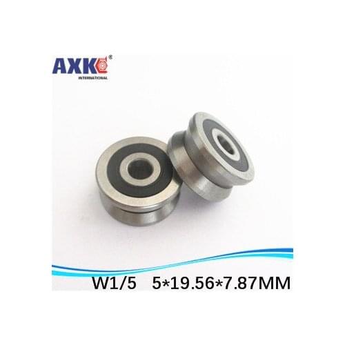 V / W groove pulley wheel bearings W1 W1X VW1X RM1-5 RM1X Track guide bearing 5*19.56*7.87 mm W1-5