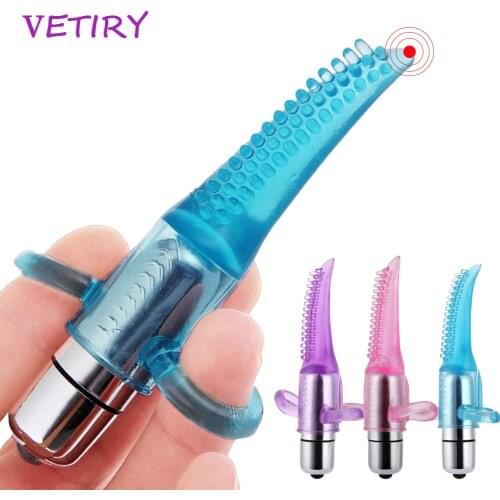 Tongue Finger Vibrator Thorny Vibrating Oral Licking G Spot Clitoris Stimulator Sex Toys for Women Masturbation Adult Products