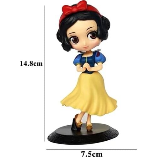 Disney 1pcs resin toy doll princess ornaments Snow White Mermaid Bell Alice Cinderella doll Frozen toy