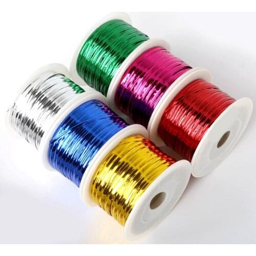 100 yard/roll Metallic Twist Tie Wire For Candy Lollipop Cake Pops Sealing Cello Bags Steel Baking Packaging Ligation Lollipop