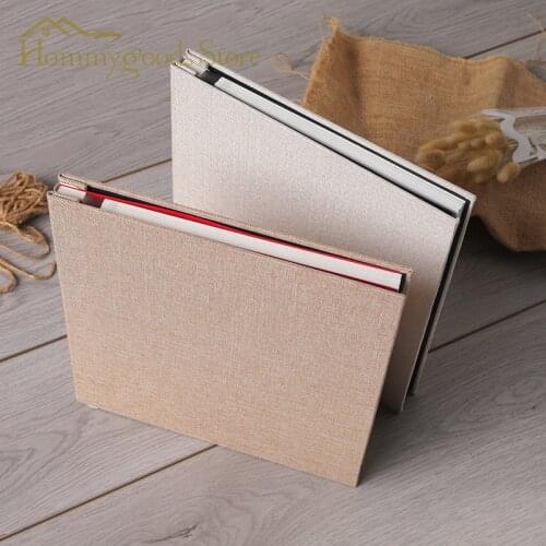 16 inch DIY Photo Albums Linen Memory Books Birthday Gift Wedding Photo Baby Photo Album Scrapbook Paper Crafts Album Sticker
