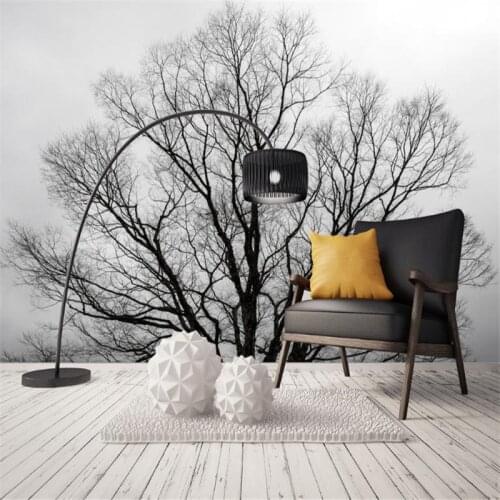 3 d House Wallpaper Desktop Wallpaper Simple Embossed Tree Modern Living Room Decor Wall Mural Home Decor Nordic Retro Wall Art