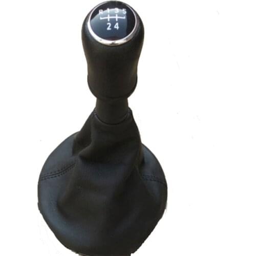 5 Gear 6 Speed Car Styling Shift Gear Knobs Shifter Lever With Leather Boot for VW Transporter T5 T6 5 6 MKV MKVI 2003-2011