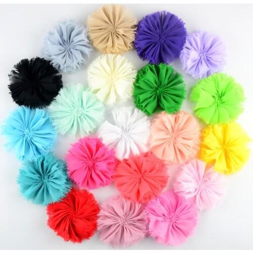 60 pcs/lot , 3 inch Ballerina Chiffon Flowers, chiffon Shabby Flowers, YOU PICK Colors