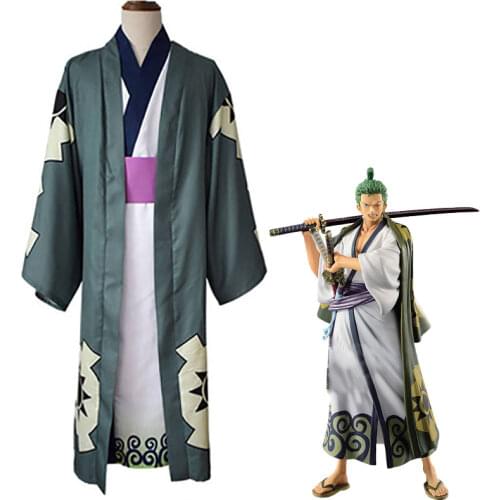One Piece Anime Cos Zorro Juro Yukata Kimono Japanese Cool Boy Girl Adult Game Anime Cosplay Stage Costume