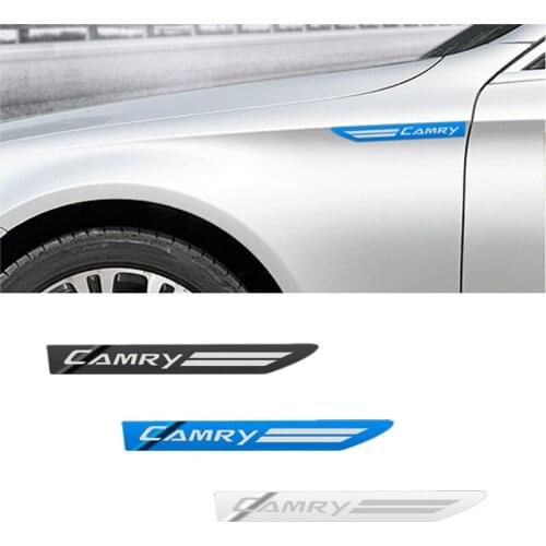 Car Styling 2pcs Side Wing Badge Emblem Fender Sport Car Sticker for Toyota Camry Accessories Car Styling