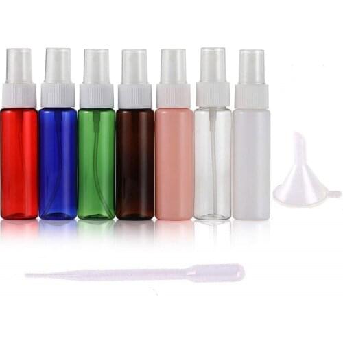 Free Shipping 100pcs 1 Ounce 30ML Refillable Fine Mist Spray Bottle Perfume Sprayer Bottle Cosmetic Atomizers PET Spray Bottles