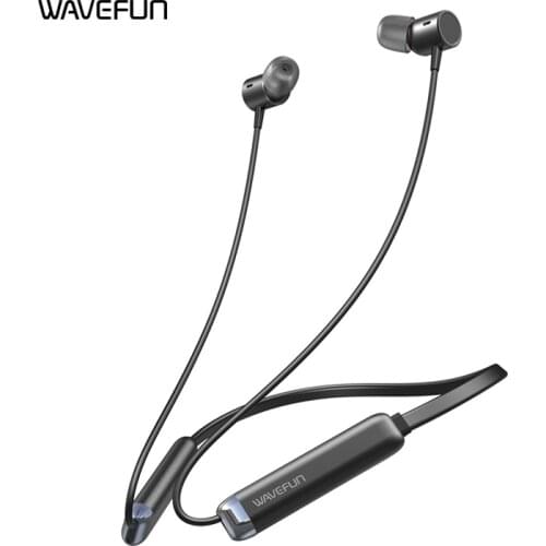 Wavefun Flex 3 Bluetooth Earphones 24-Bit aptX HD AAC Wireless Headphones Neckband 30 Hrs Music 10mm Titanium Speaker Earbuds