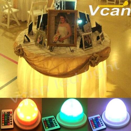 FAST Free Shipping 38 Leds Super Bright cordless remote control colors rechargeable under table light for weddings