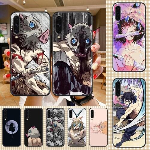 Demon Slayer Hashibira Inosuke Phone case For Samsung Galaxy A 3 5 7 8 10 20 21 30 40 50 51 70 71 E S 2016 2018 4G black 3D