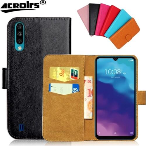 For ZTE Blade A7 2020 Case 6.09" 6 Colors Flip Wallet Cases For ZTE Blade A 7 2020 Soft Exclusive Leather Phone Cover Bag Black