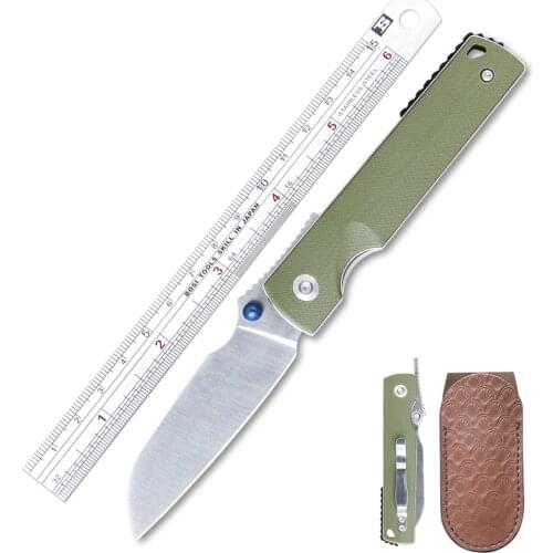 D2high speed steel outdoor Hunting folding blade camping survival Hunting self-defense knife G10handle Creative gifts Knives EDC