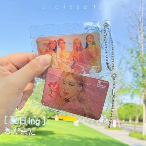 Unisex Keychains Card Holders Transprent Bus Card Holder Bank Credit Card Purse Photo Album Jelly Girls Mini Wallet Coin Purse