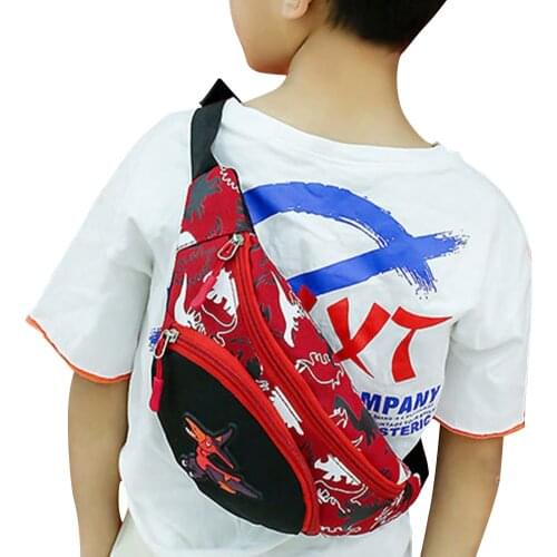 Newborn Kids Waist Pack Girl Boy Cartoon Dinosaur Chest Bag Children Belt Bag Money Pouch Baby Zipper Shoulder Plush Backpack