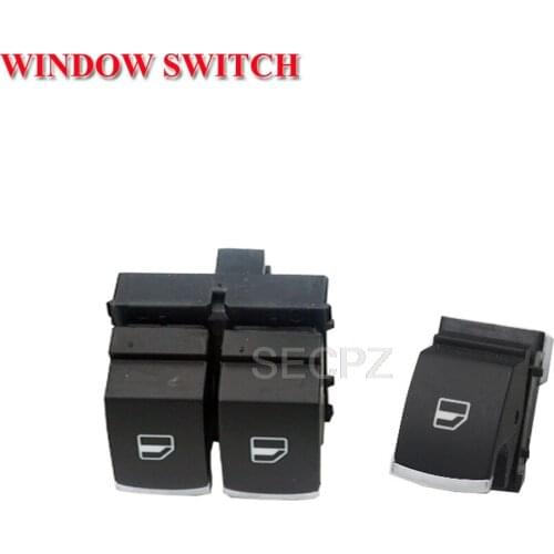 Shipping chrome power master single window switch button for volkswagen vw passat b6 eos golf 5 6 r32 gti mk5 mk6 2pcs/ kit