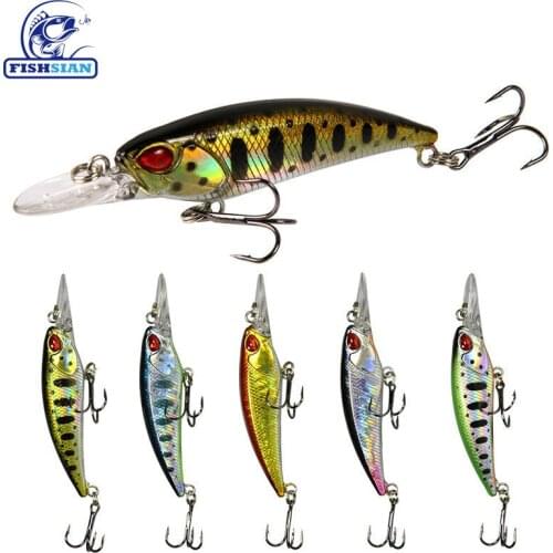 FISHSIAN Minnow Fishing Lures Weights 5g Topwater Lure Bass Fishing Lure Isca Artificial Articulos De Pesca Fishing Bait