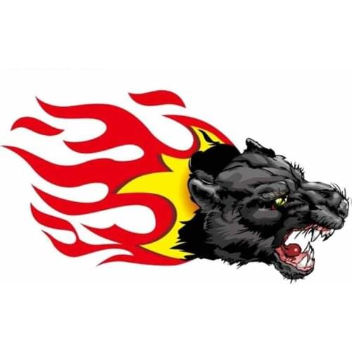 Fuzhen Boutique Decals Exterior Accessories Flame Wolf Head Car Stickers Vinyl JDM Bumper Trunk Windshield Bumper Windows Decal