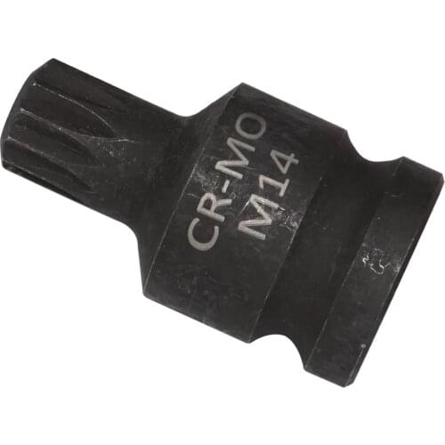 New Black 1/2 inch 14mm M14 12pt Car Triple Square Socket Rear Caliper Removing Tool #45 Steel fit for VW MKV