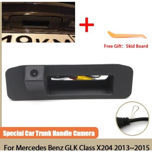 Car Trunk Handle Rear View Camera For Mercedes Benz GLK Class X204 2013 2014 2015 CCD Full HD Night Vision Reverse Backup Camera